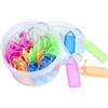 - Sans marque/Générique - Portachiavi assortito in plastica con etichette multicolore da 50 pezzi con e...