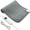 OneAmg Termoforo Elettrico Lombare, 30x60cm Termoforo Lombare Ricaricabile Con timer di 4 ore e 6 Livelli di Riscaldamento Spegnimento Automatico,Lavabile Cuscino Elettrico Riscaldante Grigio