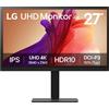 Lg Monitor PC 27" 4K UHD IPS 3840 x 2160 Pixel 300 cd/m2 5 ms Nero 27BA45U-B LG