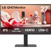 Lg Monitor PC 27" Wide QHD LED 2560 x 1440 Pixel 350 cd/m2 Nero 27BA65QB-B.AEU LG