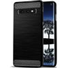 FORCELL CUSTODIA B-CASE TPU SILICONE COVER CASE PER SAMSUNG GALAXY S10E G970 CARBON METAL BLACK