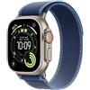 Apple Watch Ultra 3 GPS + Cellular 49mm Natural Titanium Case with Blue/Bright Blue Trail Loop - M/L