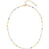 day berlin day.berlin collana girocollo Lauri da donna colorata placcata oro 18k, 39+5cm regolabile, acciaio inox 316L, senza nichel e resistente all'acqua