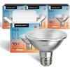 SINCELIGHT PAR30s Lampadina a LED con Attacco E27, 10W (90W Equivalenti), Bianco Neutro (4000K), CRI 92, 900lm, Angolo di Emissione 38°, Confezione da 5