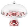 GUZZINI Alzata con Campana Natalizia Harmonia Melamina D 30,4 Cm H 27,7 Cm Table Decor Bianco Rosso
