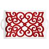 GUZZINI Vassoio Rettangolare Natalizio Harmonia Melamina / San con Manici 33,5 x 54 Cm Table Decor Bianco Rosso