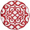GUZZINI Vassoio Tondo Grande Natalizio Harmonia Melamina D 45,50 Cm Table Decor Bianco Rosso