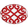 GUZZINI Vassoio Ovale Grande Natalizio Harmonia Melamina 51,5 x 38 Cm Table Decor Bianco Rosso