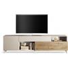 Web Convenienza Base TV con Ante e 2 Cassetti Made in Italy - Credenza Contenitore Collezione Riviera per Soggiorno Cucina Ingresso Sala Mobile Design moderno (Cashmere/Kadiz, 240 cm)