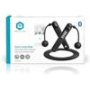 NEDIS SmartLife Sport all'aria aperta - Corda per saltare - Bluetooth - Dual Hall Sensor - Display LED - PVC - 3.00 m - Palle/sacchetto con coulisse - Nero