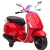 BricoShop24 Vespa Sprint Elettrica per Bambini 12V Rossa Luci LED Moto Scooter