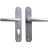 Bricard Coppia di maniglie per porta 7E8071 Osmosi 2 Chiave i-Argento Anodizzato Per Porta D'Ingresso (Per Cilindro Europeo).