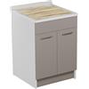 Colavene - Swash lavapanni 60X60Xh87 con tavola di lavaggio - 24030 : Finitura colacril - Corda