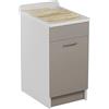 Colavene - Jollywash lavatoio 45x60 con portabiancheria e tavola di lavaggio - 24020 : Finitura colacril - Bianco opaco