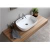 SCARABEO CERAMICHE SCARABEO - GLAM 56/R lavabo in ceramica d'appoggio 56x38cm [bianco lucido] - 1802