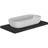 SCARABEO CERAMICHE SCARABEO - GLAM 76/R lavabo in ceramica d'appoggio 76x38cm [bianco lucido] - 1801