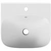 SCARABEO CERAMICHE SCARABEO - MOON 50R H15 lavabo in ceramica d'appoggio o sospeso 50x45 cm [bianco lucido] - 5507