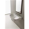 SCARABEO CERAMICHE SCARABEO - MOON 70R H15 lavabo in ceramica d'appoggio o sospeso 70x45 cm [bianco lucido] - 5508