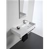 SCARABEO CERAMICHE SCARABEO - TEOREMA lavabo in ceramica d'appoggio o sospeso sx 101x46cm [bianco lucido] - 5120