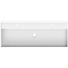 SCARABEO CERAMICHE SCARABEO - TEOREMA lavabo in ceramica da appoggio o sospeso 120x46cm doppio foro [bianco lucido] - 5107/R-120B