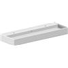 SCARABEO CERAMICHE SCARABEO - TEOREMA lavabo in ceramica da appoggio/sospeso 140x46cm doppio foro [bianco lucido] - 5158R-140B