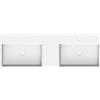 SCARABEO CERAMICHE SCARABEO - TEOREMA lavabo in ceramica da appoggio/sospeso 141x46cm doppia vasca [bianco lucido] - 5116