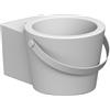SCARABEO CERAMICHE SCARABEO - BUCKET lavabo in ceramica da appoggio 30x40cm [bianco lucido] - 8802