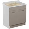 Colavene - Lindo lavatoio 75x50 con portabiancheria e tavola di lavaggio - 24100 : Finitura colacril - Verde