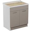 Colavene - Lindo Max lavatoio 75x50 con portabiancheria e tavola di lavaggio - 24111 : Finitura colacril - Verde