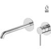 Newform - X-WAY miscelatore monocomando a parete bocca lunga per lavabo - 73930E : Finitura - Nero opaco