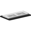 SCARABEO CERAMICHE SCARABEO - ML lavabo in ceramica da incasso o sospeso doppia vasca 122x47cm [bianco lucido] - 3006
