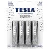 TESLA SILVER - Batterie alcaline AA (LR06, a matita, blister) 4 pezzi
