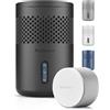 Pro Breeze Osmo Deumidificatore silenzioso e ricaricabile per umidità e condensa in casa camera armadio auto - Rimuovi muffa da bagno con pastiglia da 700g - Senza elettricità (Nero)