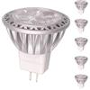 GOHDLAMP MR11 LED Bulbs Cool White GU4 Spot Light Bulb 6 Pack,12V 3W 6000K MR11 LED Bulb 2Pin 35W Halogen Equivalent 250Lm 30° Beam Angle Lamp,Not-Dimmable Bulb for Landscape Recessed and Track Lighting