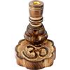 Puckator Bruciatore di incenso backflow con effetto a cascata a riflusso in legno di mango intagliato IF254 Om