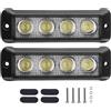 Chelhead 2 strisce LED bianche da 14 cm, strette, 12 W, luci di marcia da incasso, 6000 K, super luminose, compatibili con fuoristrada 12 V/24 V, SUV, ATV, trazione integrale, auto, camion, golf car