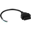 Futheda OBD-II 16 Pin per terminare Open Plug Wire Cable OBD2 Femmina 16 Pin Connettore Rotondo Estensione Cavo Diagnostico 30cm