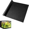 XHNKEG Pellicola per Acquario Autoadesiva, Pellicola per Fondo Acquario 200x40cm PVC Adesivo Statico Nero Tagliabile per Fondo Acquario Terrario