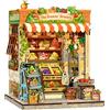 CUTEBEE Book Nook -Casa Delle Bambole Costruisci Te Stesso, Una Casa In Miniatura Di Freschezza E Amore, Decorazione Creativa Della Libreria, Regali (The Greens 'Grocery)