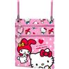 Hello Kitty e Melody - Borsa a tracolla verticale, tempo libero