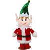 Elfo Natale 30cm in tessuto alzato
