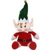 Elfo Natale 30cm in tessuto seduto