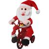 Babbo Natale 25cm con bici, movimento e musica