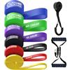 POWER GUIDANCE Fasce di resistenza per allenamento della forza, inclusa borsa per il trasporto, fasce per fitness, fasce per allenamento della forza (6set（giallo, rosso, nero, viola, verde, blu）)