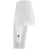 V-TAC VT-88062 LAMPADA DA COMODINO A LED 2W IN ALLUMINIO+PC CHIP CREE 3000K CORPO BIANCO IP20