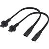 AAOTOKK(2-Pezzi) IEC 320 Cavo Adattatore CA C8 a C5,7.5A 125V Figura 8 Maschio a Mickey Mouse cavo Convertitore di Alimentazione CA Femmina a 3Poli,Per TV,PC,monitor,Proiettore(33CM/1Piede)(C5 a C8)