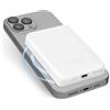 SBS PowerBank 5K MagSafe, 5000mAh, Wireless 10W, Power Bank con Ricarica Rapida, Magnetico, Intelligent Charge (IC), LED di Carica, USB-C, Caricabatterie Portatile da Viaggio, Design Compatto, Bianco