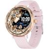 Fitonme Smartwatch Donna, 1.19" AMOLED Orologio Smartwatch Donna con Chiamate, 110+Modalità Sportive Smart Watch con Sonno/SpO2/Cardiofrequenzimetro, Impermeabil IP68 Fitness Tracker per Android iOS, Oro