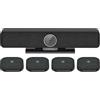 Matosio PumaPro Plus, Sistema di videoconferenza, Videoconferenza Intelligente 4K, Altoparlante e Microfono da conferenza, con 4 microfoni di estensione wireless e telecomando