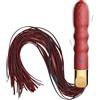 SXOVO Frustino con Manico Vibrante Frustino per Giochi Sessuali 2 in 1 Dildo Vibrante con 10 Modalità Vibrazione per Stimolazione prostata e Massaggio Punto G Frusta BDSM Toys Sessuali per Coppie